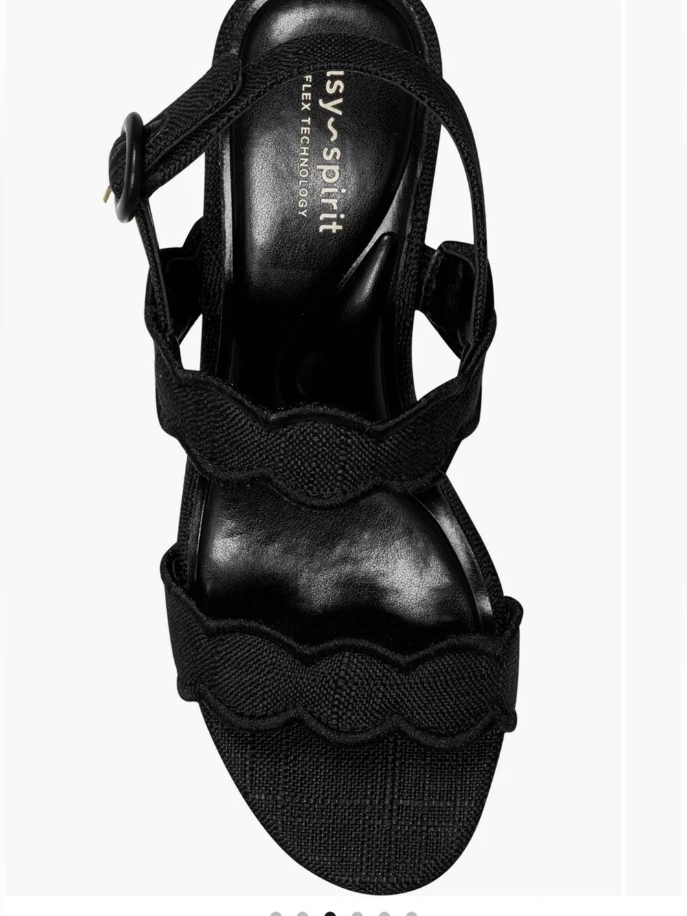 Easy Spirit Women's Daana Block Heels Slingback Sandals Black Shoes Size 5